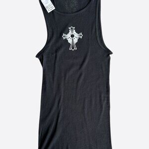 Chrome Hearts Black & White Cross Tank Top